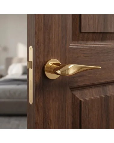 Maçanetas de porta ouro polido PETUNIA