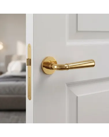 Puxador de Porta Ouro Polido Esplêndido e Prestigioso - Modelo MARIGOLD