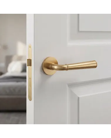 Puxador de Porta Ouro Mate Elegante e Luxuoso - Modelo MARIGOLD