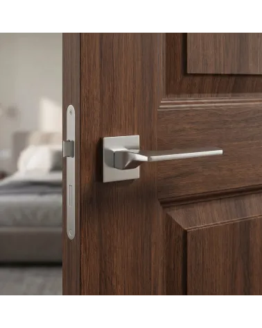 Puxador de Porta em Cromo Acetinado Brilhante e Intemporal - Modelo SEMPRE