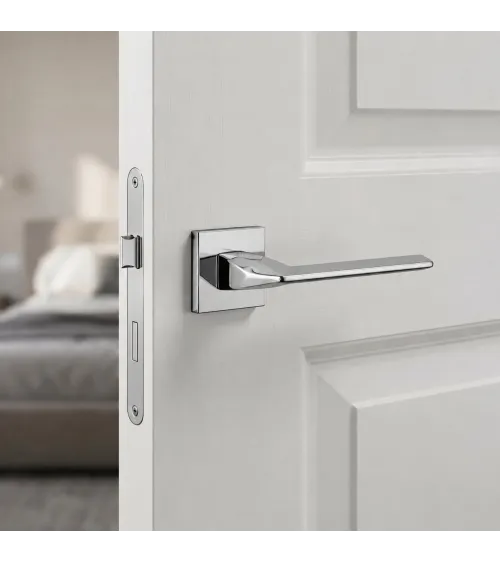 Puxador de porta cromado polido EVER design