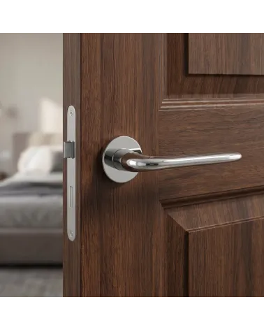 Puxador de Porta Crómio Polido Chic para um toque luminoso - Modelo AZALIA