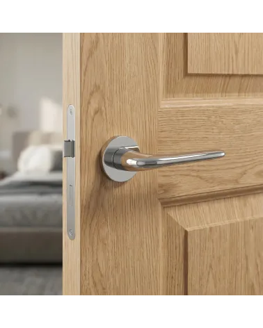 Puxador de Porta Crómio Polido Chic para um toque luminoso - Modelo AZALIA