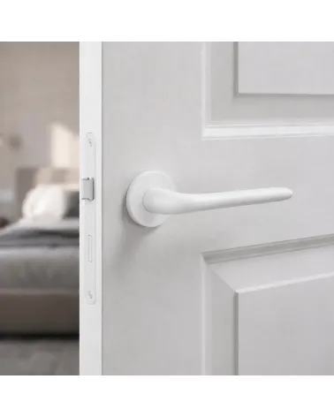 Puxador de Porta Branco Chique de nuance apaziguadora - Modelo AZALIA