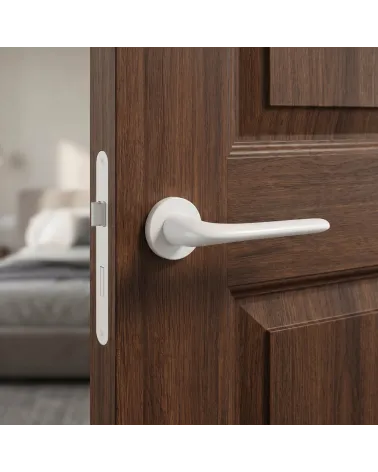 Puxador de Porta Branco Chique de nuance apaziguadora - Modelo AZALIA