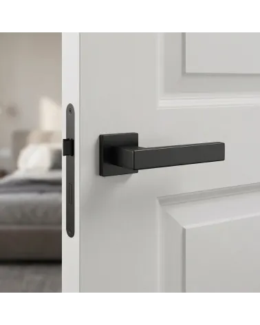 Puxador de Porta em Placa Quadrada Simples e Elegante - Modelo PINA