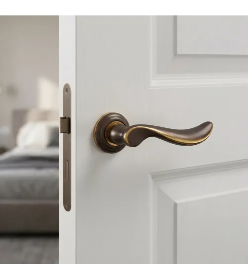 Puxador de porta bronze Mandelli Norma design