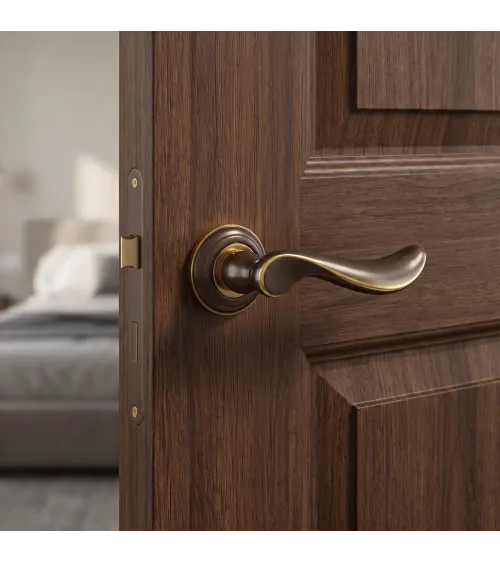 Puxador de porta bronze Mandelli Norma design