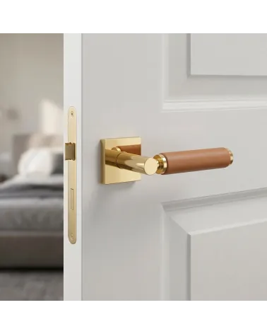 Puxador de Porta em Couro de Estilo Contemporâneo | Design Clean e Moderno
