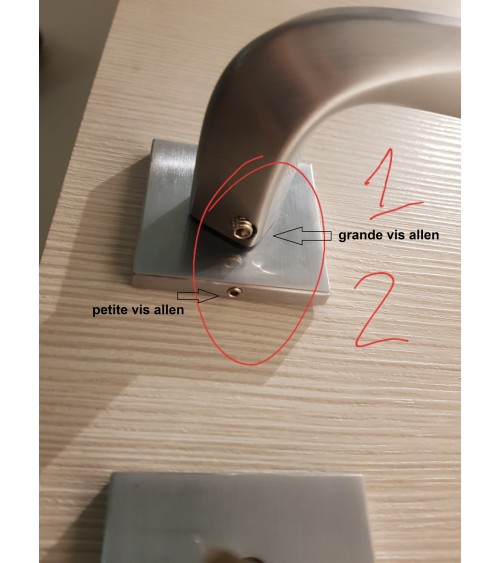 Pequeno parafuso allen de cabeça cónica (parafuso sem cabeça) para puxador de porta - puxador design