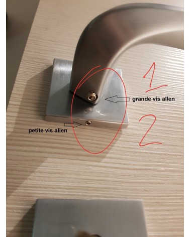 Pequeno parafuso allen de cabeça cónica (parafuso sem cabeça) para puxador de porta - puxador design