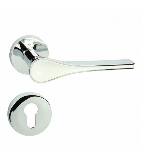 Maçaneta de porta DOM Polaris R com chave I - maçaneta design
