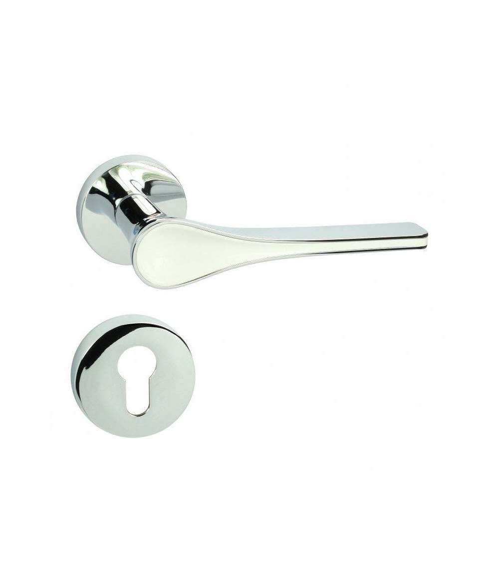 Maçaneta de porta DOM Polaris R com chave I - maçaneta design