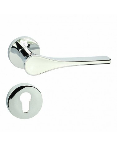 Maçaneta de porta DOM Polaris R com chave I - maçaneta design