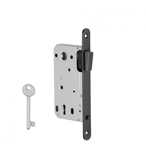 Fechadura magnética design entraxo 90 com chave L para quarto - puxador design