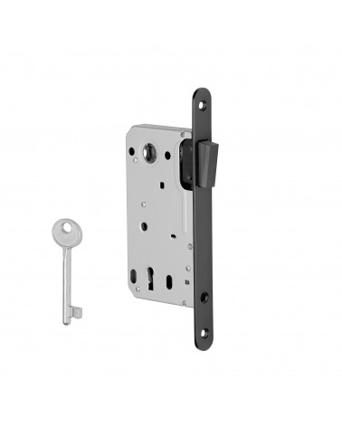 Fechadura magnética design entraxo 90 com chave L para quarto - puxador design