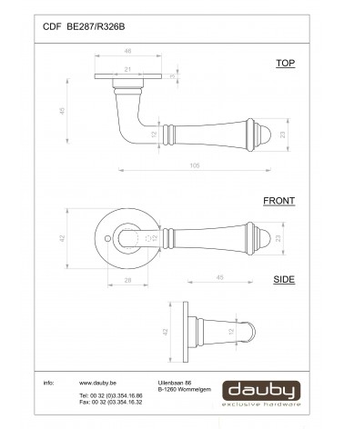 Puxador de porta preto em ferro 287 - puxador design