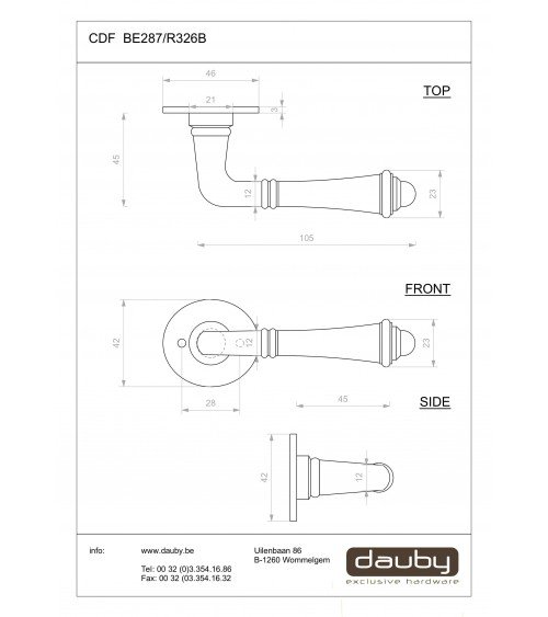 Puxador de porta preto em ferro 287 - ferragens design