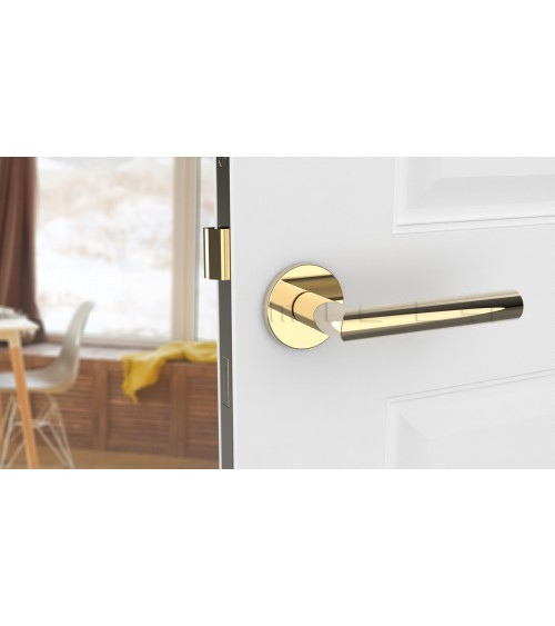 Puxador de porta ARABIS design cor ouro polido