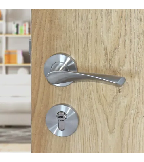 Puxador de porta St Macaire em inox escovado mate — Aço inoxidável