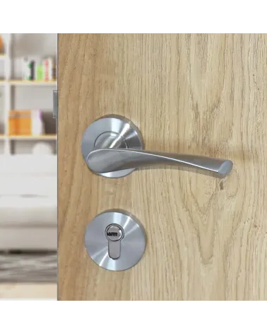 Puxador de porta St Macaire em inox escovado mate — Aço inoxidável