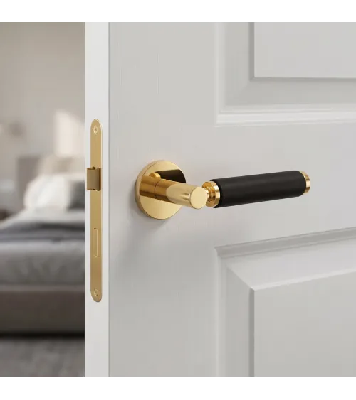 Puxador de porta contemporâneo em couro TUPAI 4200/202 redondo - puxador design