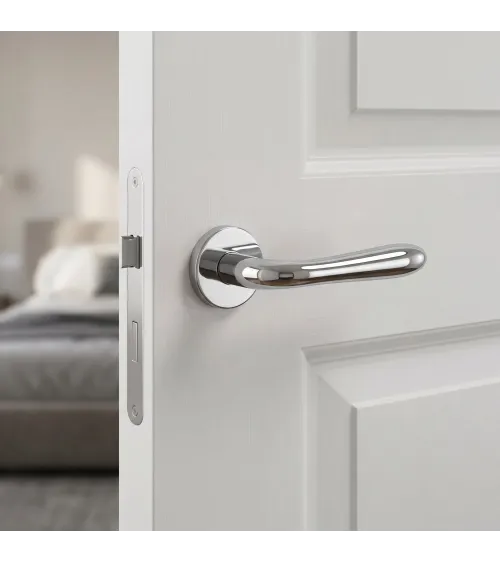 Puxador de porta chrome polido TUPAI 294 puxador design