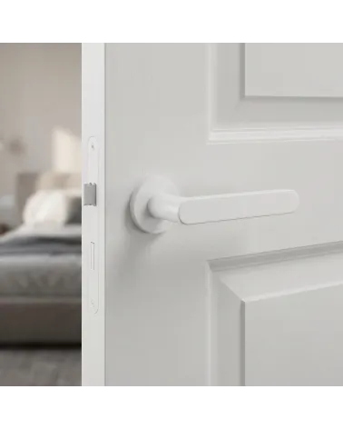 Puxador de porta branco de pureza atemporal — Modelo ALORA
