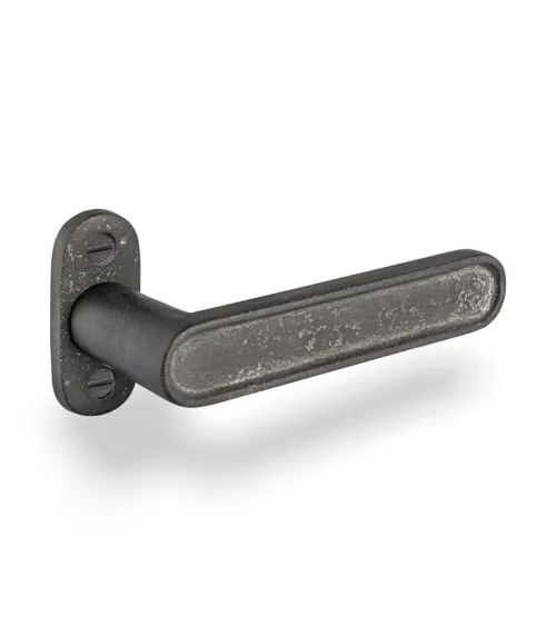 Puxador de porta em ferro preto