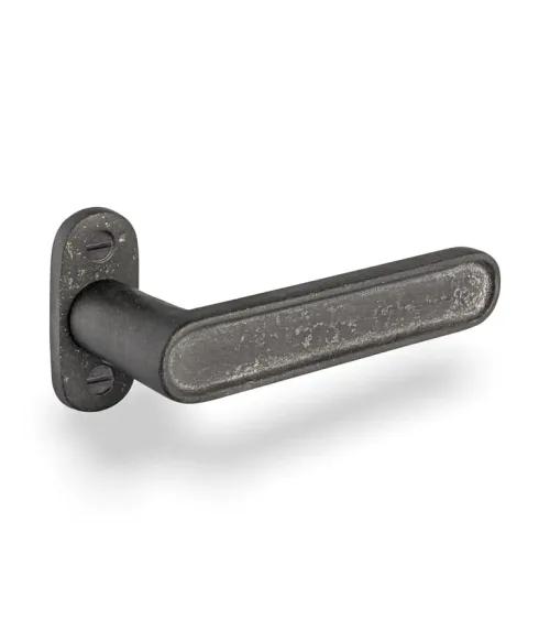 Puxador de porta em ferro preto