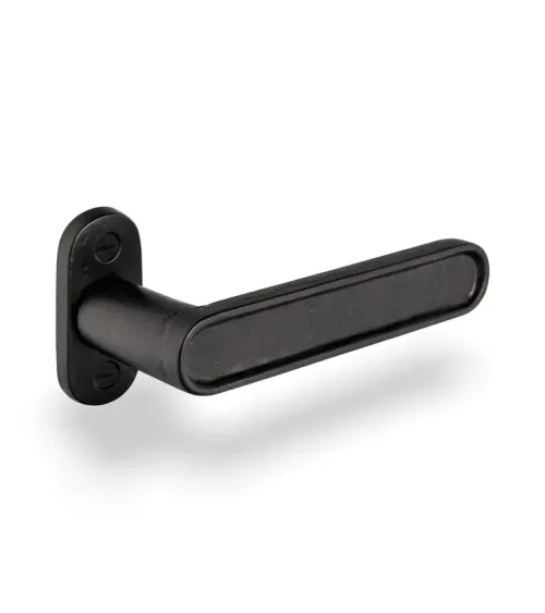 Puxador de porta em ferro preto