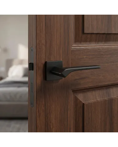 Puxador de Porta Preto de Charme Intemporal - Modelo BERGERIA