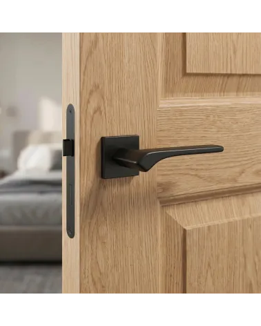 Puxador de Porta Preto de Charme Intemporal - Modelo BERGERIA