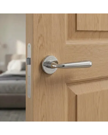 Puxador de Porta Cromado Polido Brilhante e Elegante - Modelo HANDY