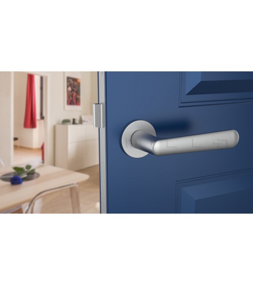 Puxador de porta cromado acetinado ARIA design