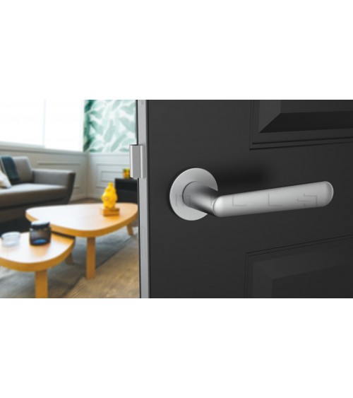 Puxador de porta cromado acetinado ARIA design