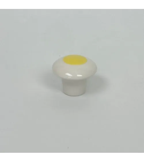 Botão de móvel em porcelana Ponto amarelo-sol, tamanho S – Anne Black