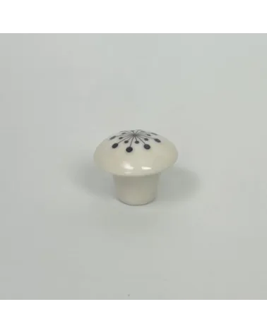 Cabide de parede em porcelana Flor preta, tamanho S – Anne Black