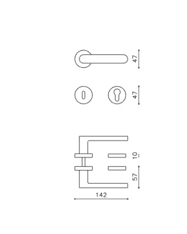 Puxador de porta Olivari LINK M200 | MillaPuxadores