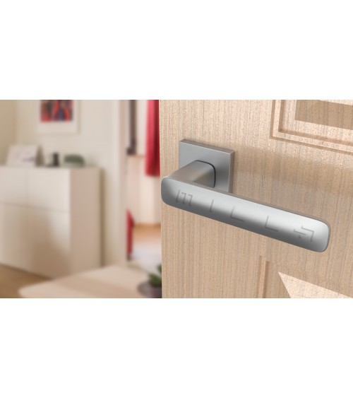 Puxador de porta cromado acetinado STELLA design