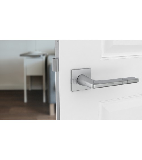 Puxador de porta SETIA puxador design cromado acetinado