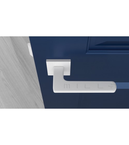 Puxador de porta branco YUKA ferragens design