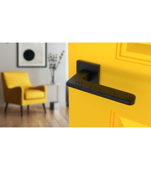 Puxador de porta preta YUKA design de ferragens