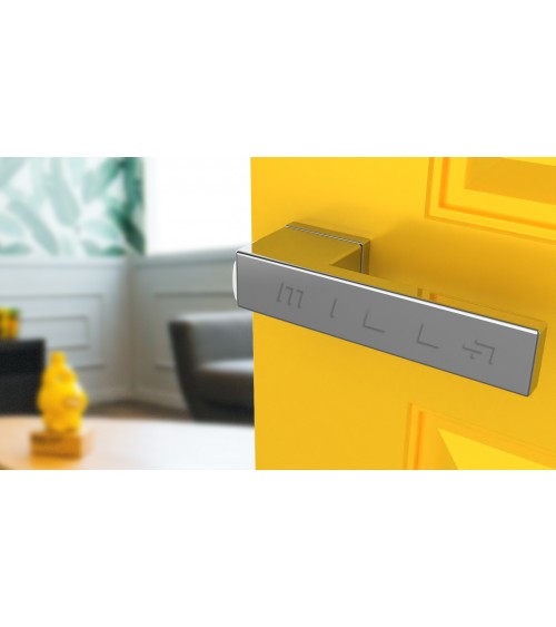 Puxador de porta cromado acetinado CARLINA design