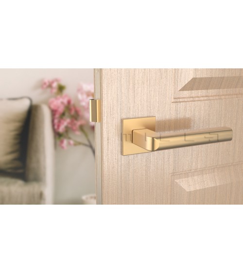 Puxador de porta dourado mate SALICE ferragens design