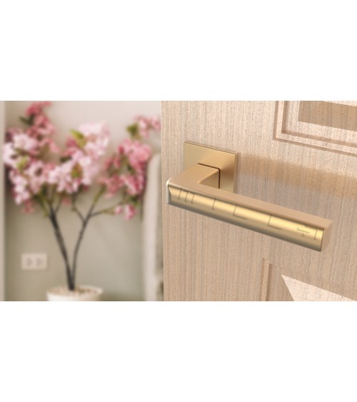 Puxador de porta dourado mate SALICE ferragens design