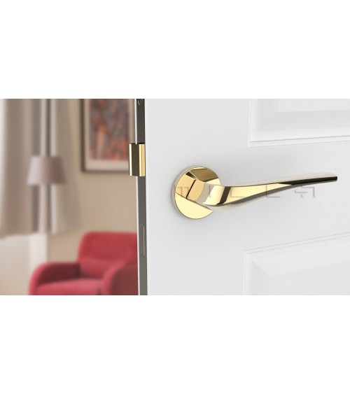 Puxador de porta dourado polido DALIA design de puxador