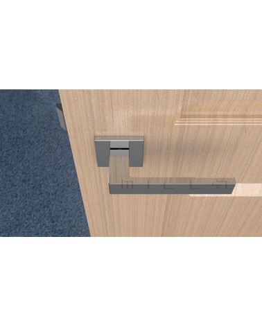 Puxador de porta clássico SULLA puxador design vista de cima montado numa porta