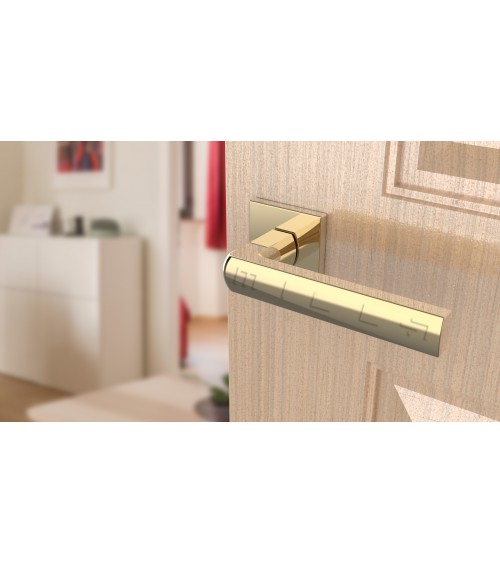 Puxador de porta dourado polido HOSTA ferragens design