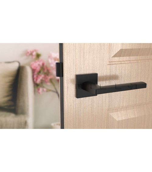 Puxador de porta preto PYROLA ferragens design